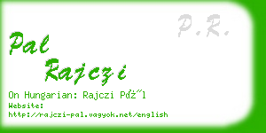 pal rajczi business card